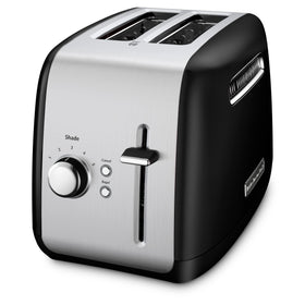 KitchenAid KMT2115OB Onyx Black toaster with extra wide slots for bagels and breads