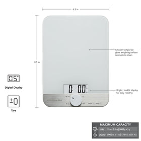 KitchenAid KQ908 rotating knob design enables quick unit changes and tare.