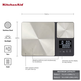 KitchenAid KQ909 platform 2 shows small-amount precision to 0.001 oz.