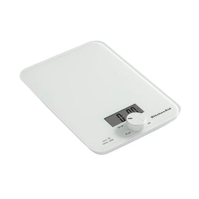 KitchenAid KQ914WH scale display close-up showing large readout for precise measurements