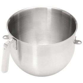 KitchenAid KSMC8QBOWL 8-qt mixing bowl with J-hook handle, ideal for heavy dough prep.