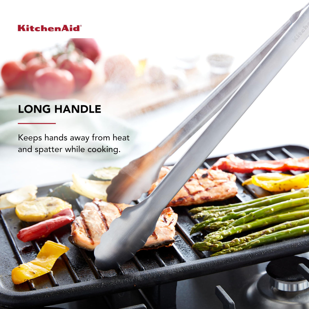 KitchenAid long tongs 14-inch ready for dishwasher safe cleaning