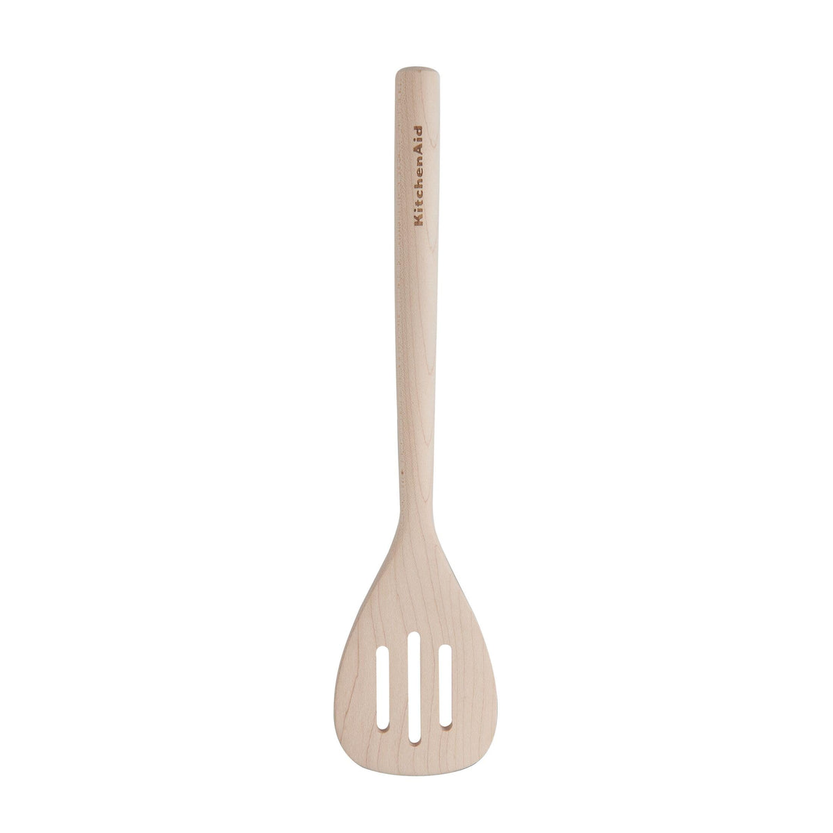 KitchenAid maple wood handle closeup highlighting durable craftsmanship