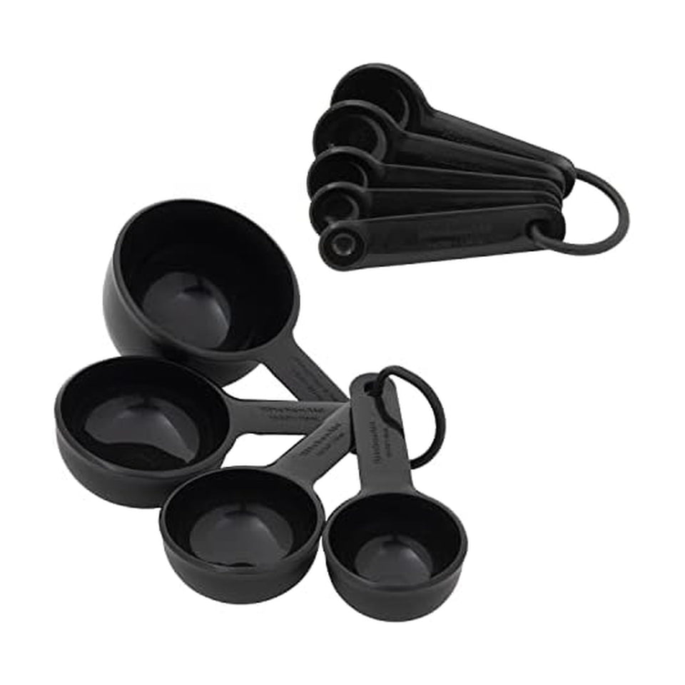 KitchenAid soft-grip measuring cup and spoon set for comfortable control.