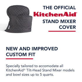 KitchenAid fitted mixer cover dimensions 14.4 by 18 by 10 inches for Tilt-Head models.