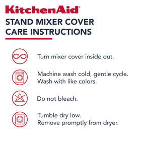 Kitchenaid Milkshake cover is machine washable for simple care.