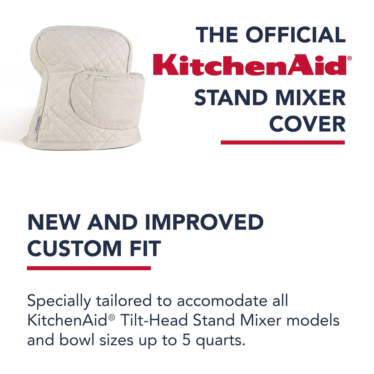 Kitchenaid Milkshake cover folds flat for compact storage.