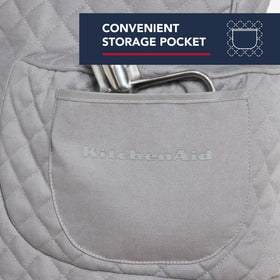 Zipper-back design enables simple storage and quick access