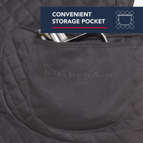 KitchenAid mixer cover with zippered back access simplifies cleaning and quick access.