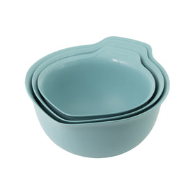 KitchenAid Aqua Sky 3.5 qt bowl with non-slip base stays steady during mixing.