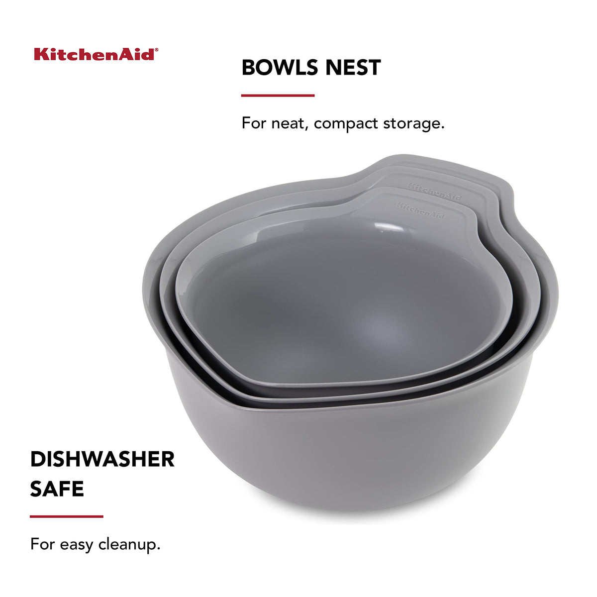 Close-up of the non-slip base on KitchenAid bowls for steadier prep
