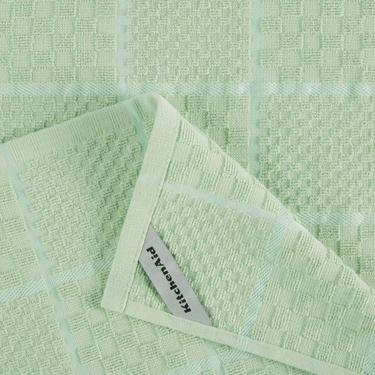 Kitchenaid oven mitt close-up showing durable stitching