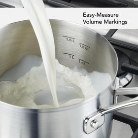 KitchenAid oven-safe saucepan up to 400°F with lid on