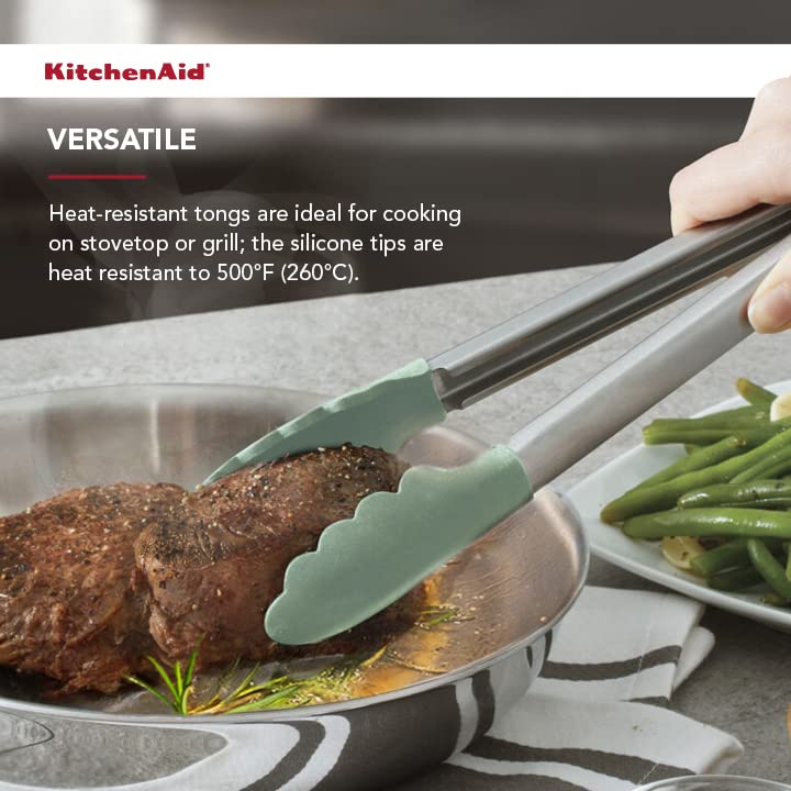KitchenAid pistachio color tongs brighten kitchens and drawers with style.