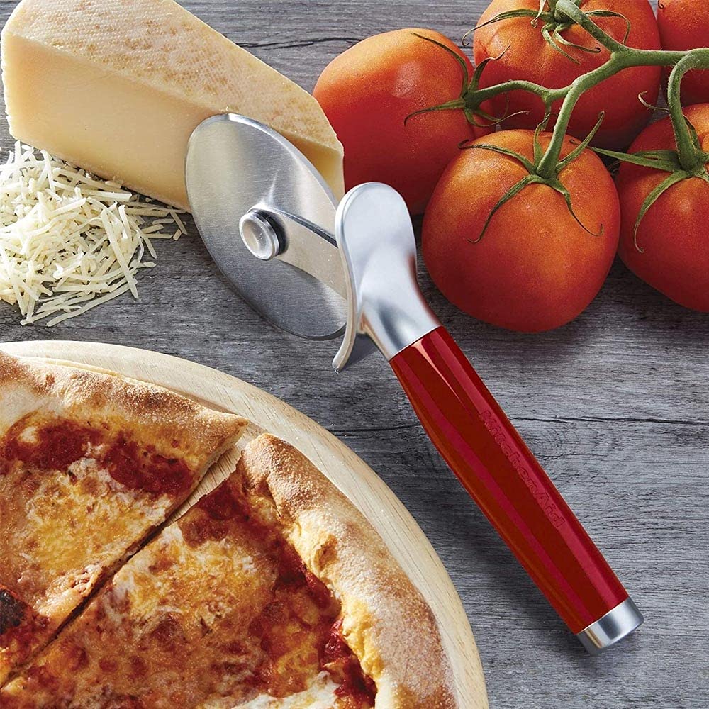 KitchenAid 9 inch red pizza wheel complements kitchen decor