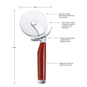 KitchenAid pizza wheel ergonomic handle for comfortable, controlled slicing