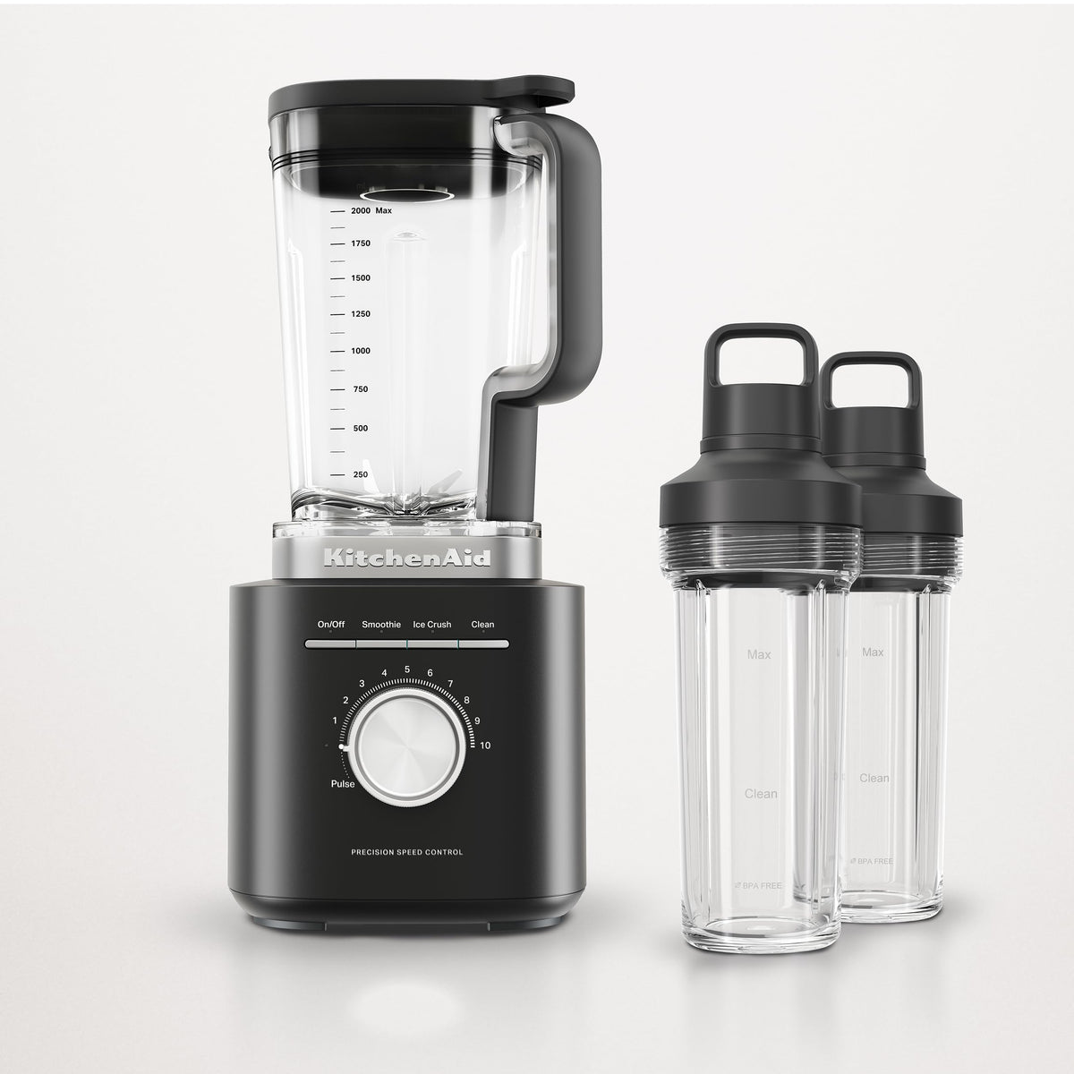 KitchenAid Pure Power Blender with 68oz jar for large batches and even textures.