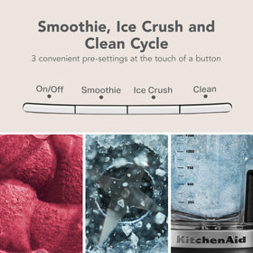 KitchenAid Pure Power Blender handles ice and frozen ingredients for smooth blends.
