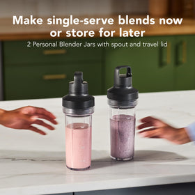 Travel lids shown for portable smoothies with KitchenAid Pure Power