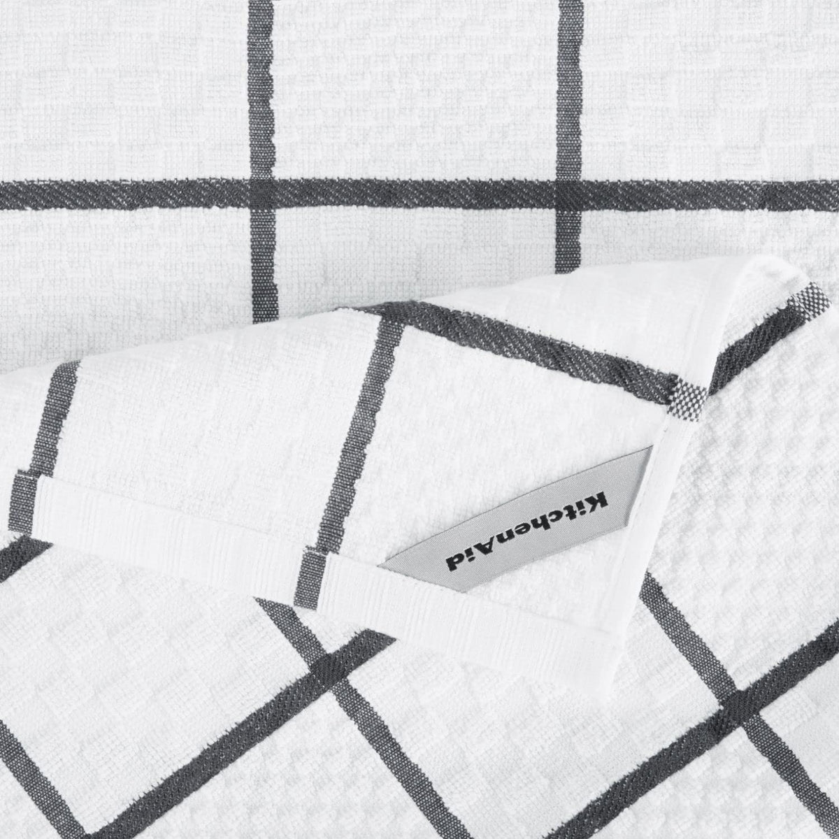KitchenAid Quilted Cotton Terry Kitchen Essentials on a counter display