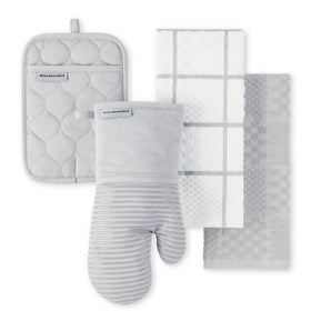 KitchenAid Quilted Oven Mitt with non-slip grip for safe handling of hot pots.