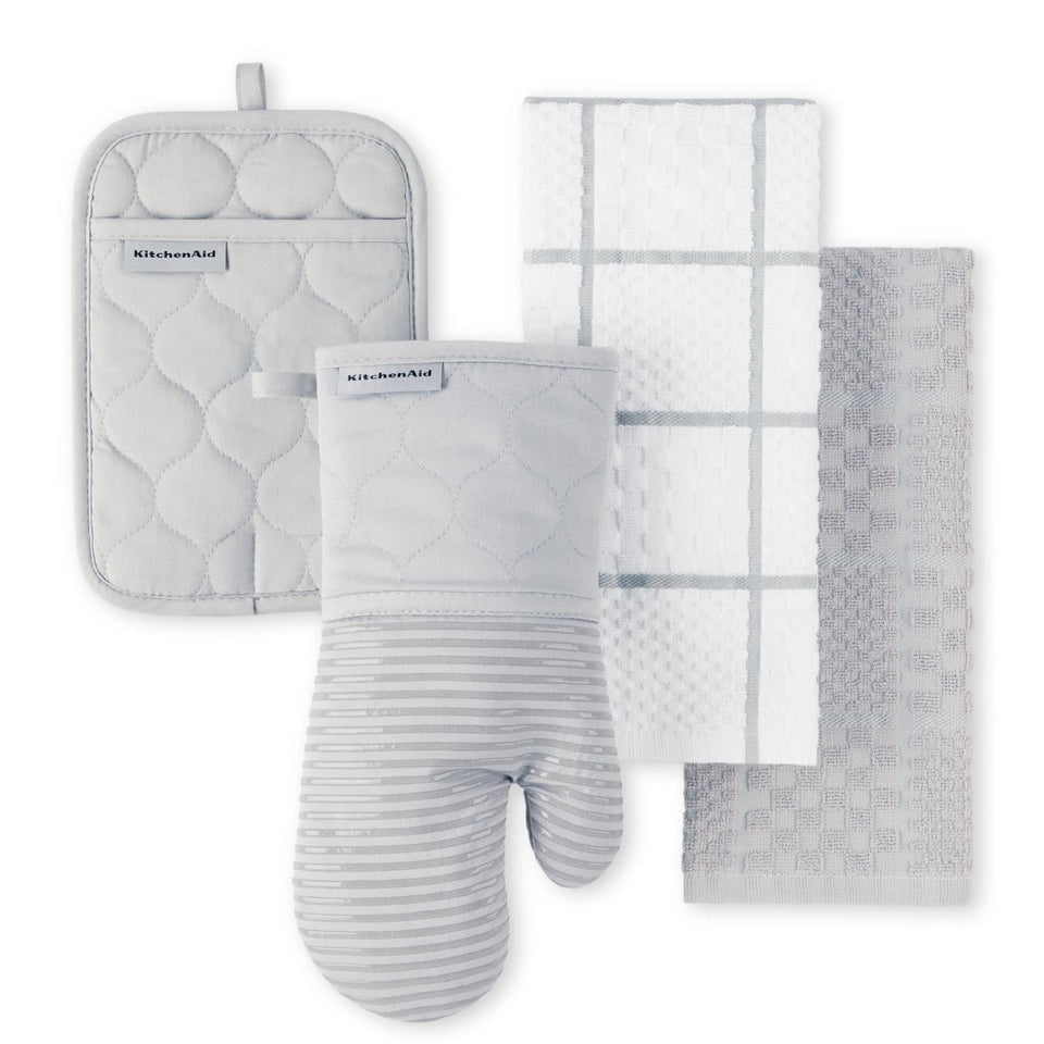 KitchenAid Quilted Oven Mitt with non-slip grip for safe handling of hot pots.
