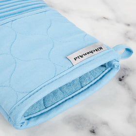 KitchenAid 4-piece blue velvet set packaging display.