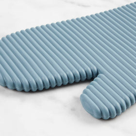 KitchenAid ribbed silicone oven mitts in use gripping hot tray safely