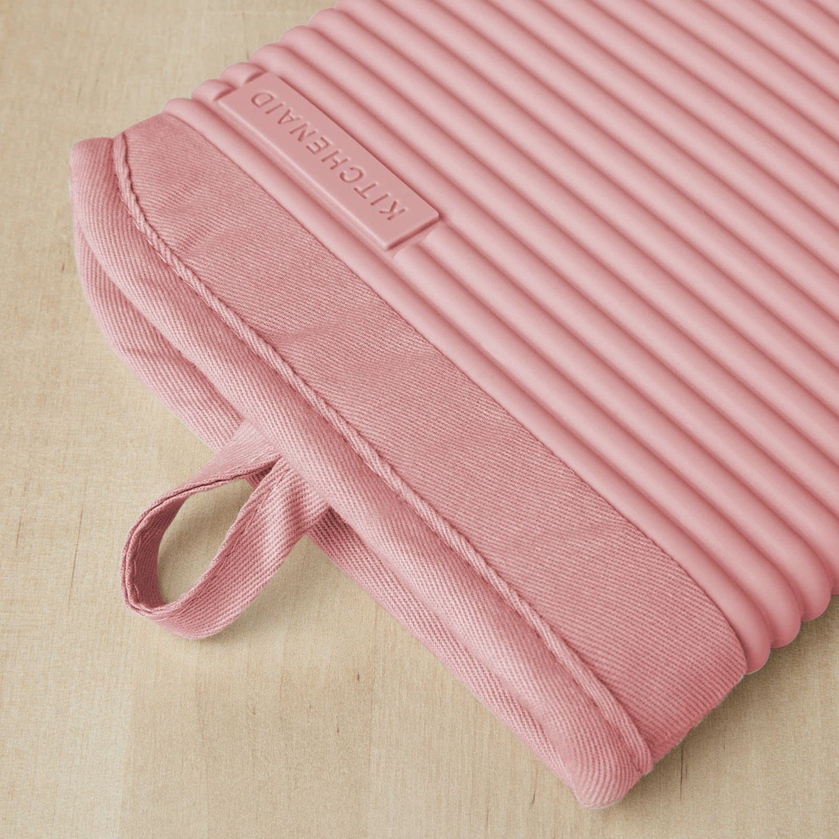 KitchenAid ribbed soft silicone oven mitts textured grip enhances hold during cooking