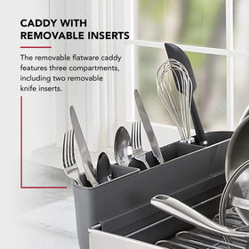 KitchenAid rust-resistant wires stabilize items for quick drying.
