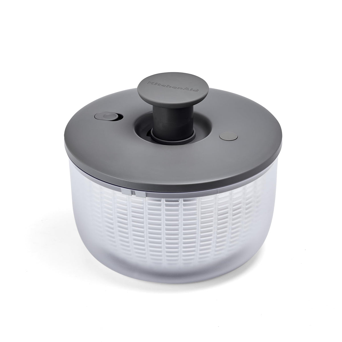 KitchenAid salad spinner non-slip base keeps the unit steady during use.