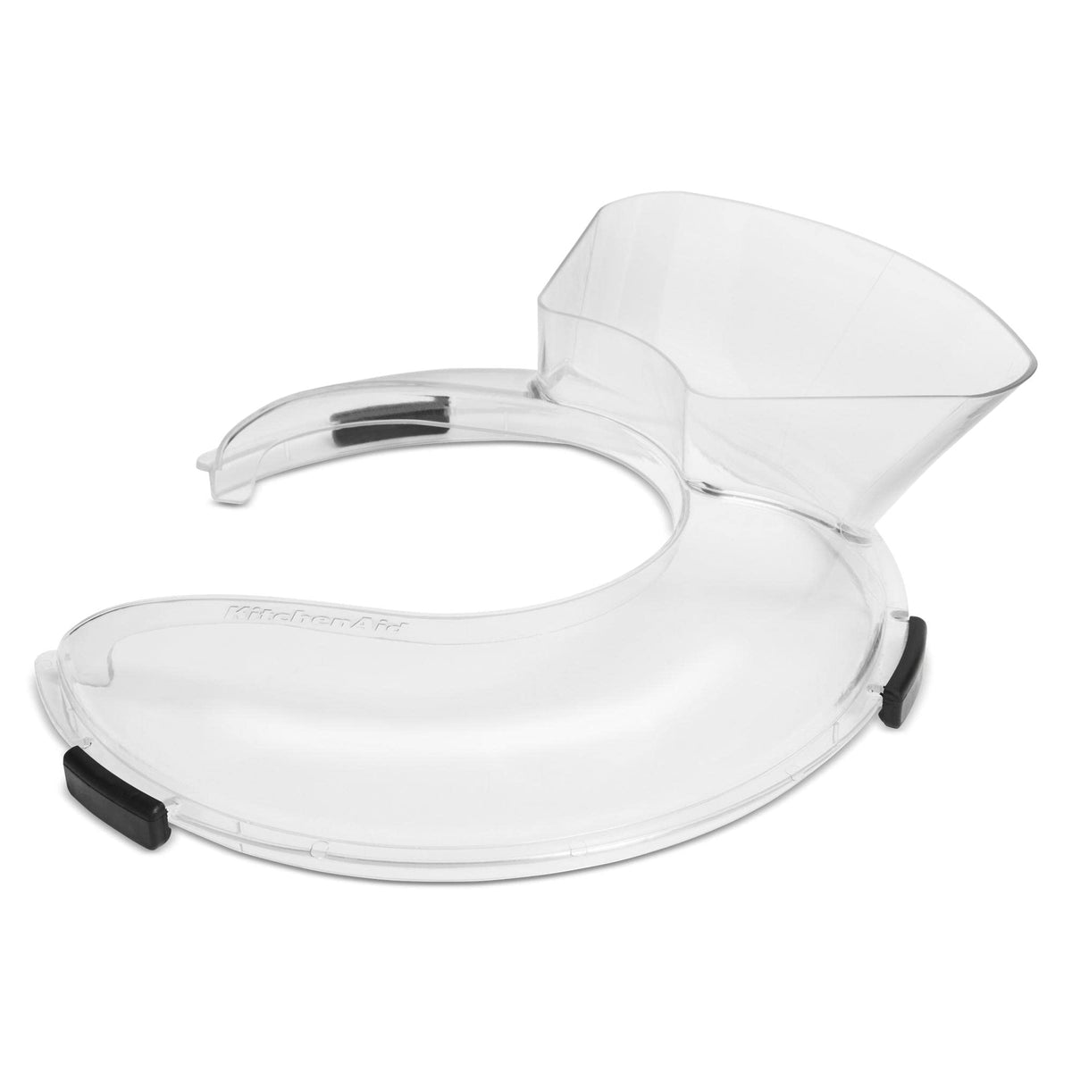 KitchenAid Secure Fit snapping tabs secure the shield during vigorous mixing