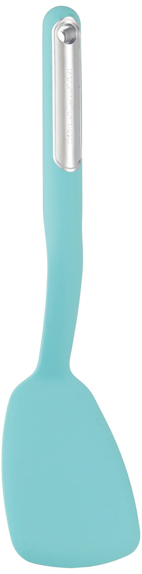 KitchenAid Aqua Sky 12in short turner ready for flipping eggs.