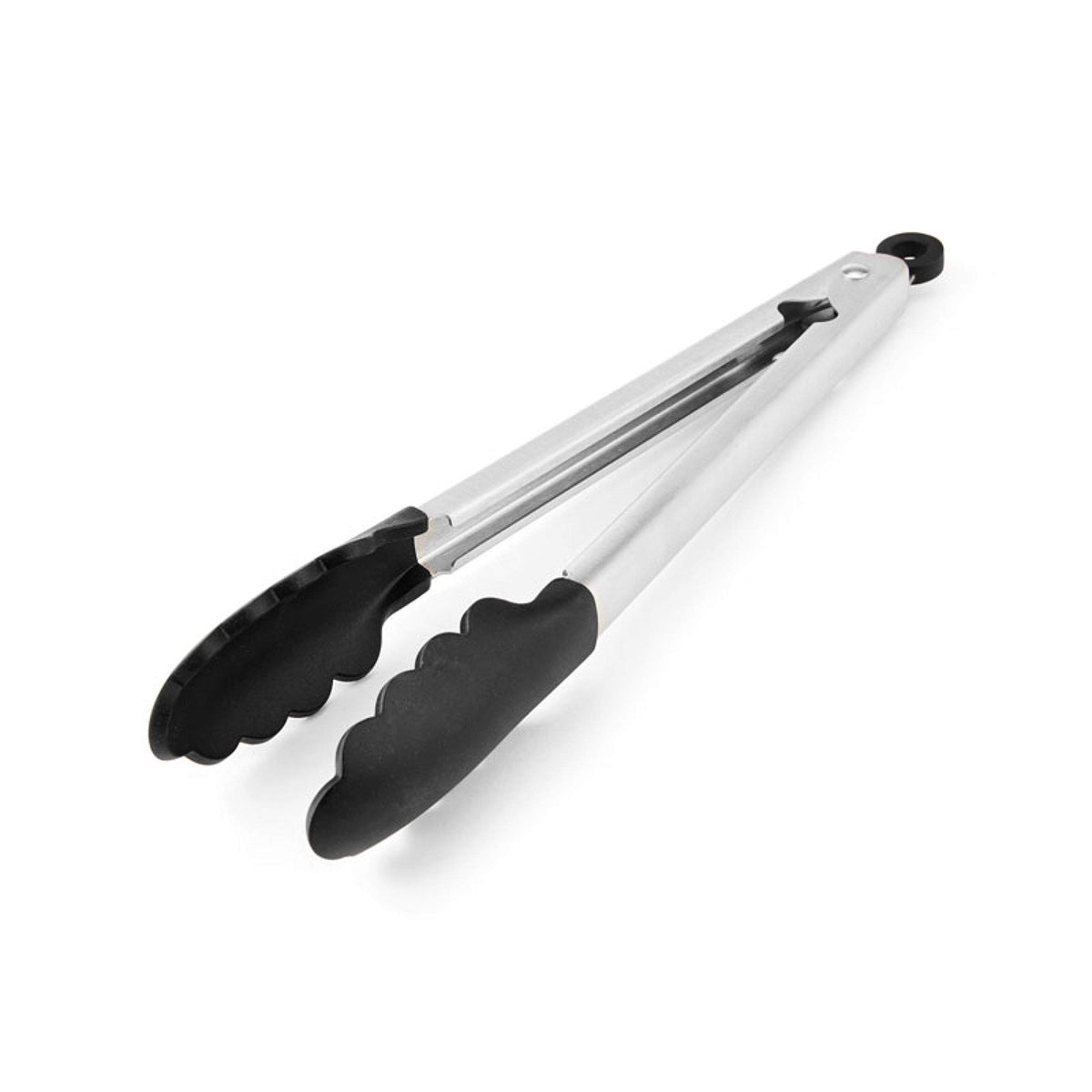 KitchenAid tongs with locking mechanism shown for secure storage