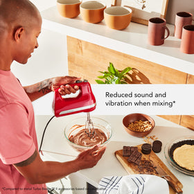KitchenAid speed settings dial enables precise mixing control for recipes.
