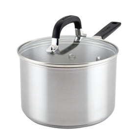 KitchenAid stainless steel induction saucepan base showing fast, even heat distribution