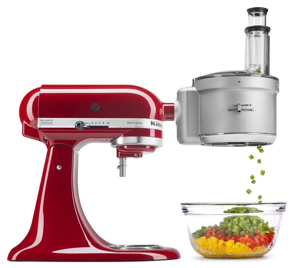 KitchenAid stand mixer attachment with dicing kit for uniform dice and faster prep.