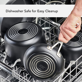 KitchenAid stockpot is dishwasher safe for quick, simple cleanup.