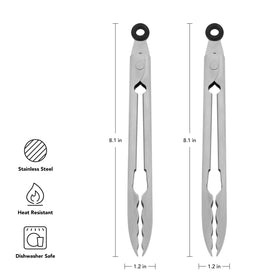 KitchenAid tongs with easy lock keep drawers neat and compact.