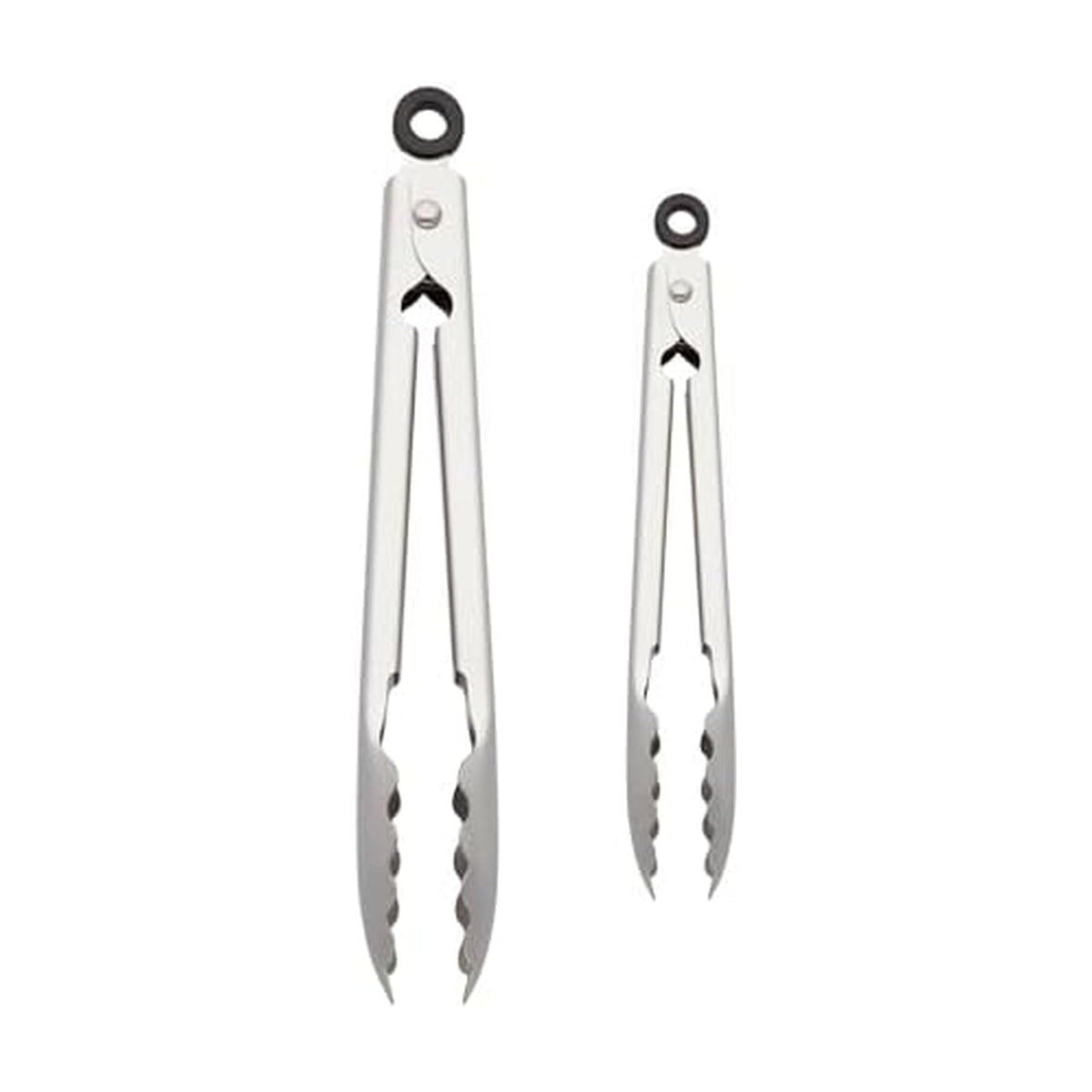 KitchenAid 7-inch tongs with scalloped edges for secure grip while flipping foods