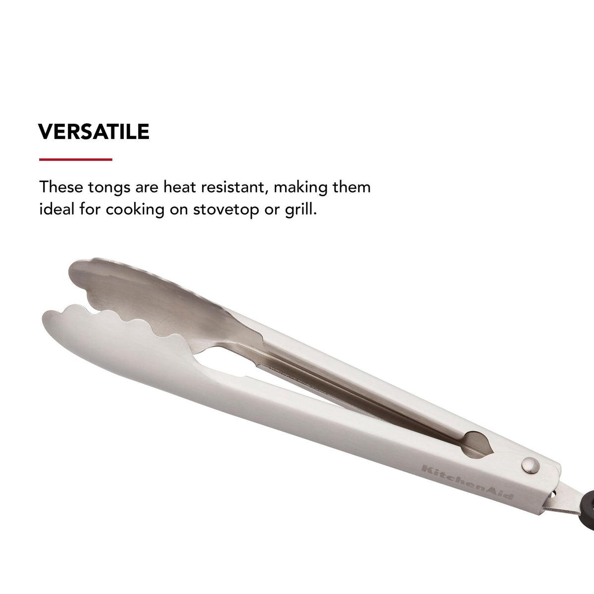 KitchenAid stainless steel tongs offering durable everyday performance