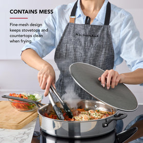 KitchenAid Splatter Screen stainless steel construction stands up to daily use.