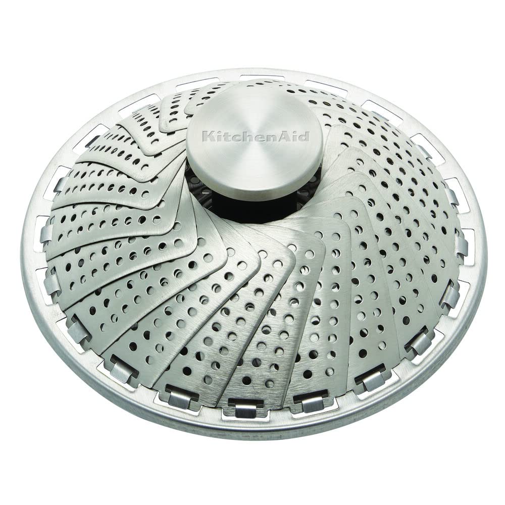 KitchenAid steamer basket adjustable handle extended for easy filling and transport