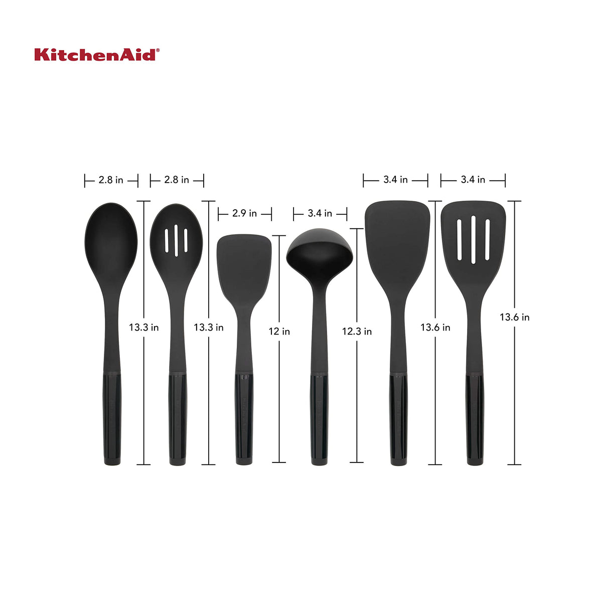 KitchenAid slotted turner ready for frying tasks and draining liquids from foods.