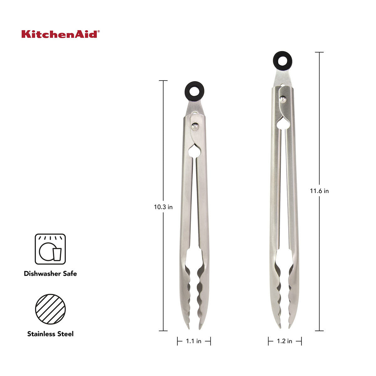 KitchenAid serving tongs in action for easy portioning and presentation