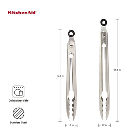 KitchenAid serving tongs in action for easy portioning and presentation