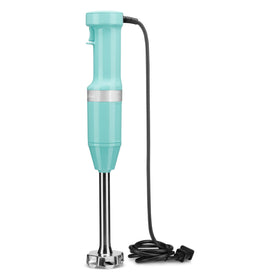 KitchenAid KHBV83AQ Aqua Sky whisk attachment for fluffy peaks and emulsions.