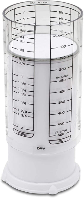 KitchenArt 23401 measuring marks show metric and standard options for accurate pours
