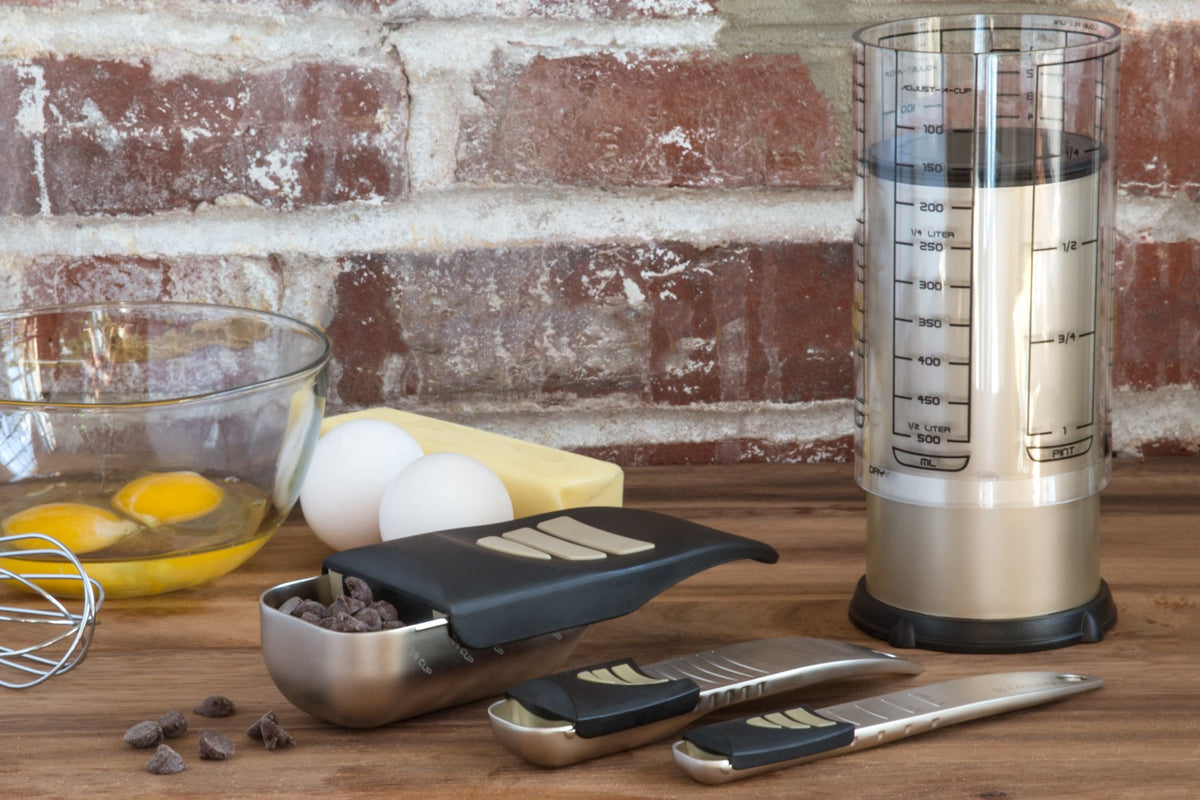 KitchenArt Baker’s Pro Adjust-A-Measure Compact Storage helps keep drawers organized.