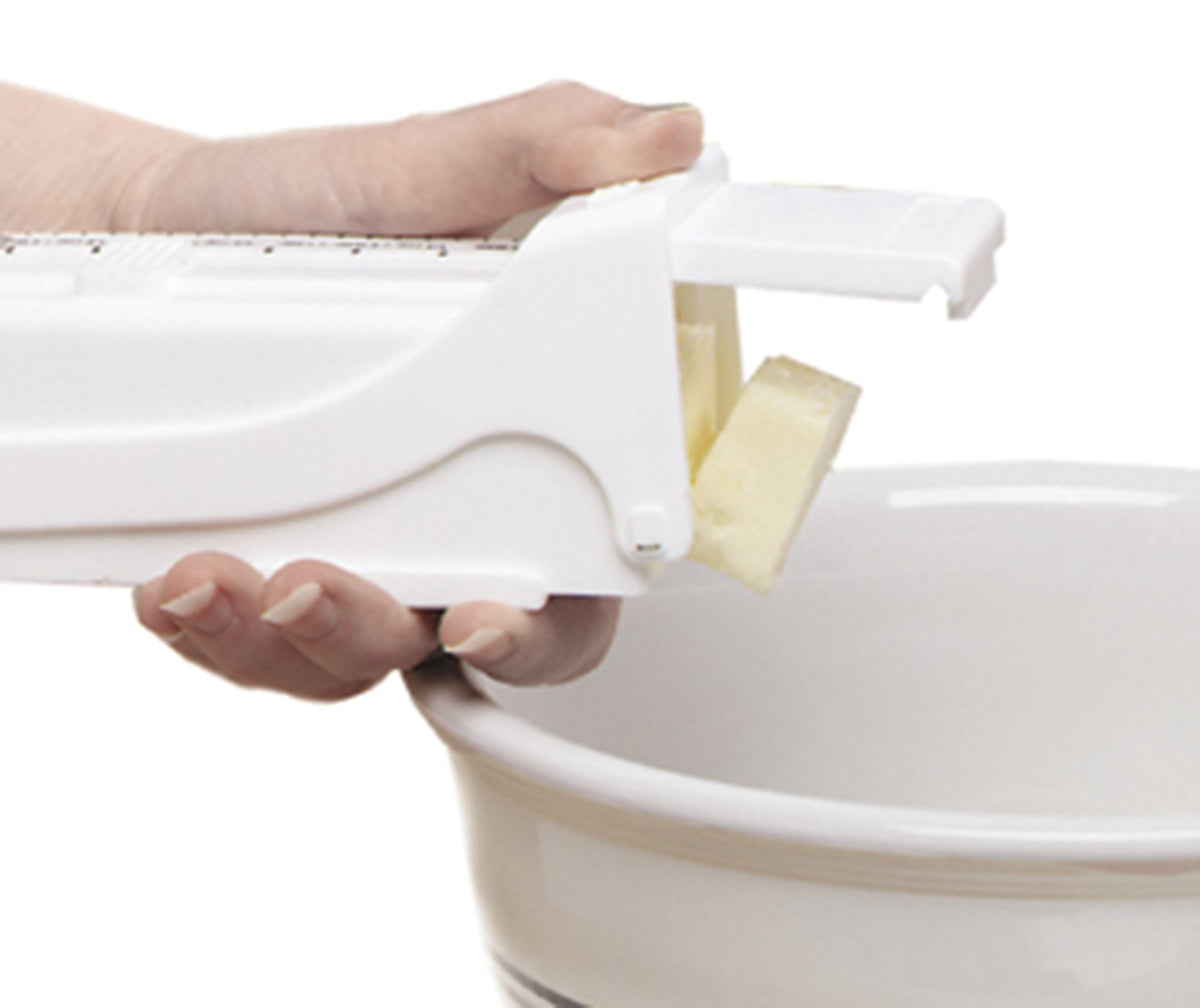 KitchenArt Buttermate refrigerator storage keeps butter ready for cooking.
